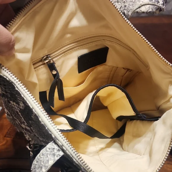 Latico Black and White Snakeskin Backpack - Picture 8 of 8